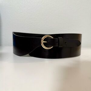 & Other Stories Black Belt with Gold Buckle